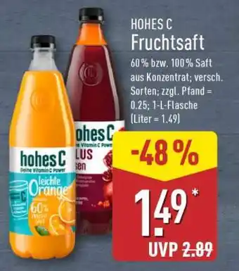 Aldi Nord HOHES C Fruchtsaft Angebot
