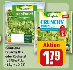 REWE Bonduelle Crunchy Mix oder Kopfsalat Angebot