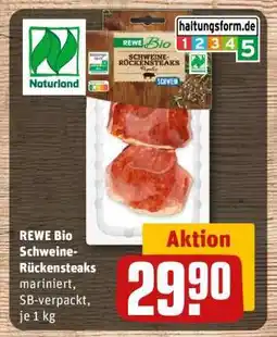 REWE REWE Bio Schweine-Rückensteaks Angebot