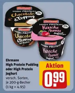 REWE Ehrmann High Protein Pudding oder High Protein Joghurt Angebot