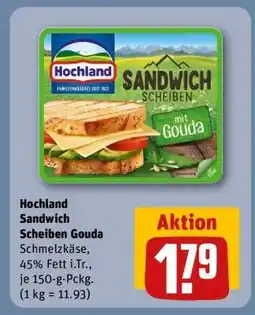 REWE Hochland Sandwich Scheiben Gouda Angebot