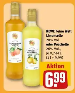 REWE REWE Feine Welt Limoncello oder Peachcello Angebot