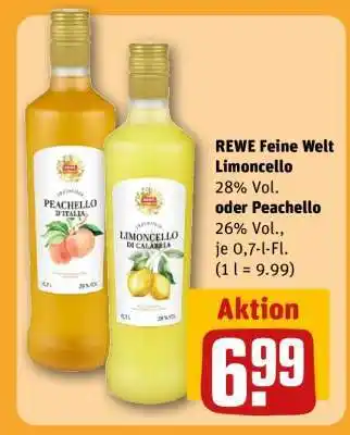 REWE REWE Feine Welt Limoncello oder Peachcello Angebot