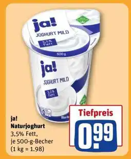 REWE ja! Naturjoghurt Angebot