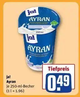 REWE ja! Ayran Angebot