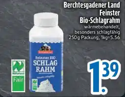 Edeka Berchtesgadener Land Feinster Bio-Schlagrahm Angebot