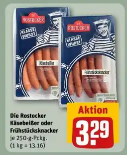 REWE DIE ROSTOCKER Käsebeißer oder Frühstücksknacker Angebot
