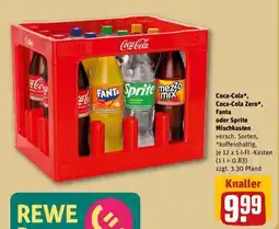 REWE Coca-Cola*, Coca-Cola Zero*, Fanta oder Sprite Mischkasten Angebot