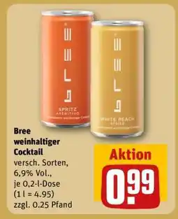 REWE Bree weinhaltiger Cocktail Angebot