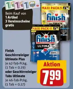 REWE Finish Geschirrreiniger Ultimate Plus Angebot