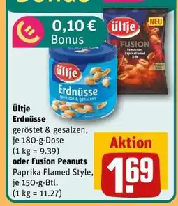 REWE ültje Erdnüsse oder Fusion Peanuts Angebot