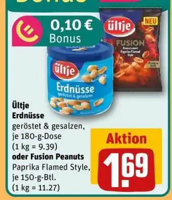REWE ültje Erdnüsse oder Fusion Peanuts Angebot