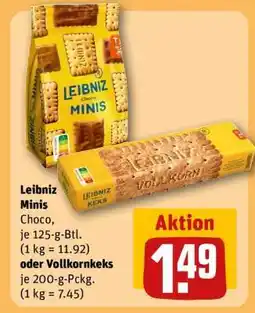REWE Leibniz Minis Choco oder Vollkornkeks Angebot