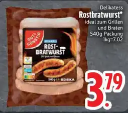 Edeka Delikatess Rostbratwurst Angebot