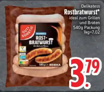 Edeka Delikatess Rostbratwurst Angebot