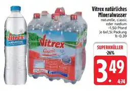 Edeka Vitrex natürliches Mineralwasser Angebot