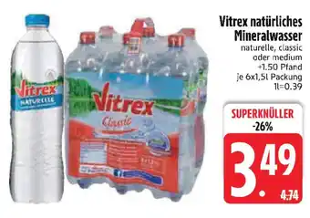 Edeka Vitrex natürliches Mineralwasser Angebot