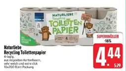Edeka Naturliebe Recycling Toilettenpapier Angebot