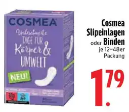Edeka Cosmea Slipeinlagen oder Binden Angebot