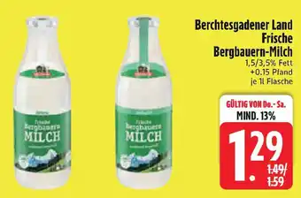 Edeka Berchtesgadener Land Frische Bergbauern-Milch Angebot