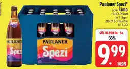 Edeka Paulaner Spezi oder Limo Angebot