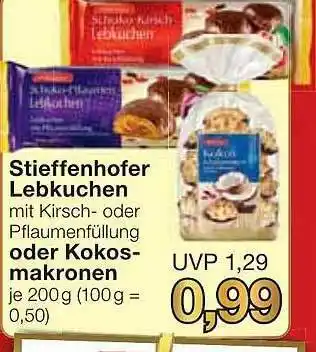 Jawoll Stieffenhofer Lebkuchen Oder Kokosmakronen Angebot