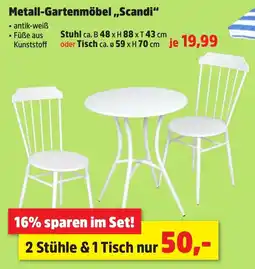 Thomas Philipps Metall-Gartenmöbel,,Scandi Stuhl oder Tisch Angebot