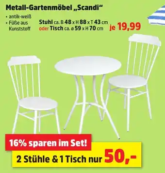 Thomas Philipps Metall-Gartenmöbel,,Scandi Stuhl oder Tisch Angebot