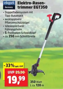 Thomas Philipps Scheppach Elektro-Rasen- trimmer EGT350 Angebot