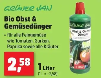 Thomas Philipps GRÜNER JAN Bio Obst & Gemüsedünger Angebot