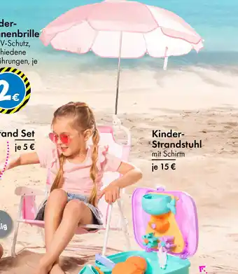 TEDi Kinder- Strandstuhl mit Schirm Angebot