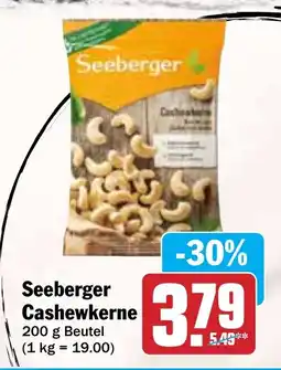 Hit Seeberger Cashewkerne Angebot