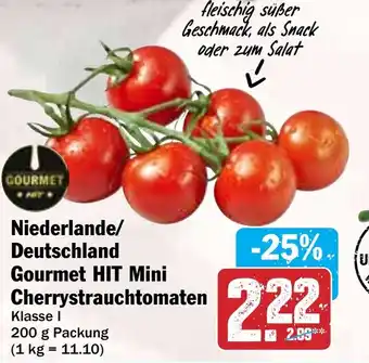Hit Niederlande/ Deutschland Gourmet HIT Mini Cherrystrauchtomaten Angebot