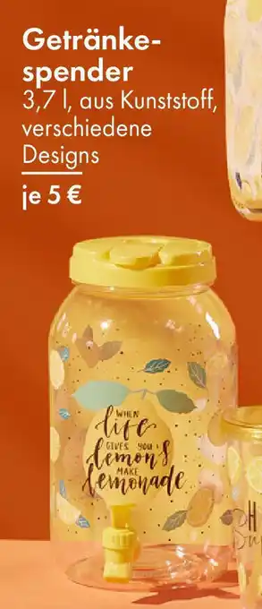 TEDi Getränkespender Angebot