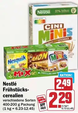 Hit Nestlé Frühstücks- cerealien Angebot