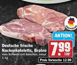 Hit Deutsche frische Nackenkoteletts, Braten Angebot