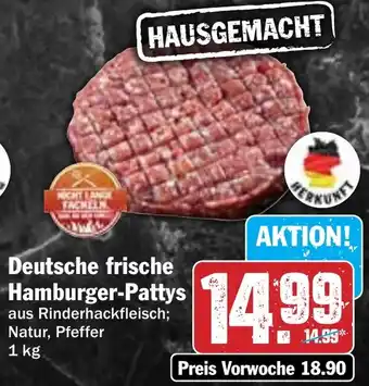 Hit Deutsche frische Hamburger-Pattys Angebot