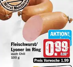 Hit Fleischwurst/ Lyoner im Ring Angebot
