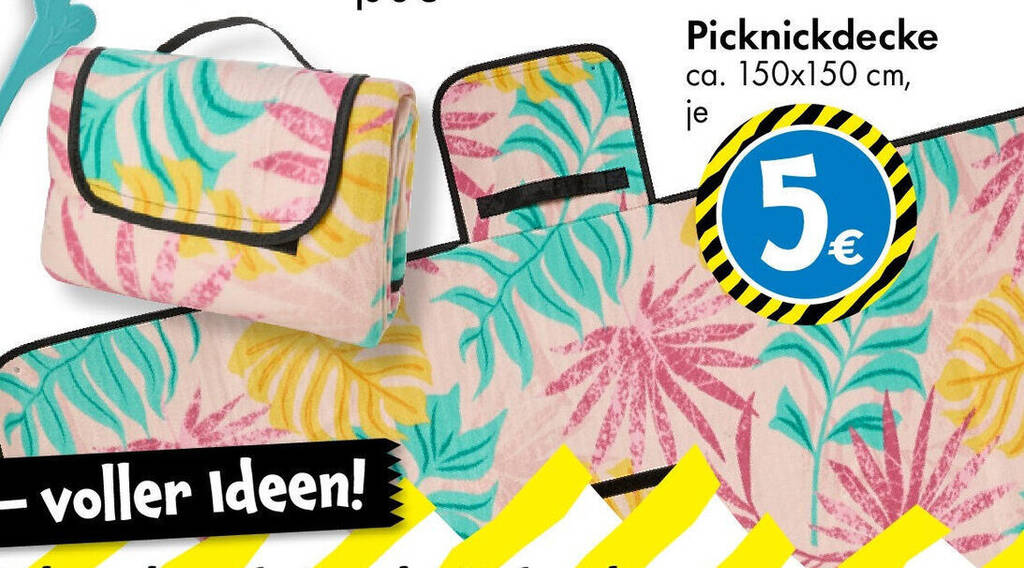 Picknickdecke ca. 150x150 cm, Angebot bei TEDi