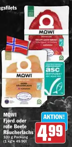 Hit MOWI Fjord oder rote Beete Räucherlachs Angebot
