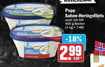 Hit Popp Sahne-Heringsfilets Angebot