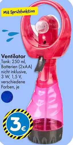 TEDi Ventilator Mit Sprühfunktion Angebot