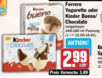 Hit Ferrero Yogurette oder Kinder Bueno/ Chocolate Angebot