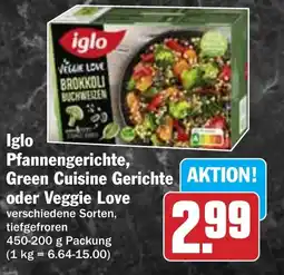 Hit Iglo Pfannengerichte, Green Cuisine Gerichte oder Veggie Love Angebot