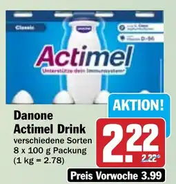 Hit Danone Actimel Drink Angebot