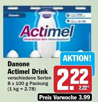 Hit Danone Actimel Drink Angebot