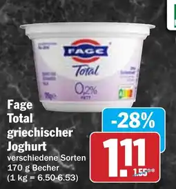 Hit Fage Total griechischer Joghurt Angebot