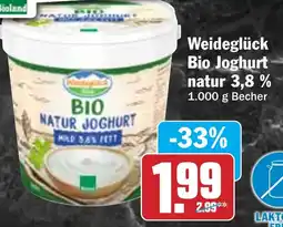 Hit Weideglück Bio Joghurt natur 3,8 % Angebot