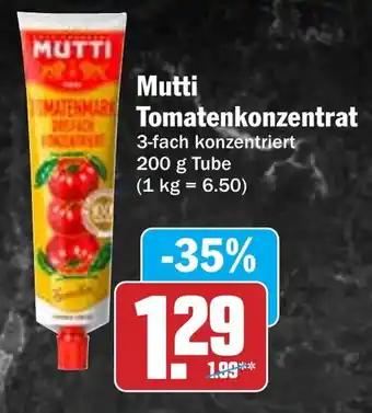 Hit Mutti Tomatenkonzentrat Angebot