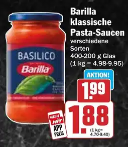 Hit Barilla klassische Pasta-Saucen Angebot